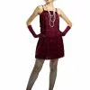 1920erne Flapper Kostume I Mørkerød -kulturer og traditioner Butik 1920erne flapper kostume i morkerod