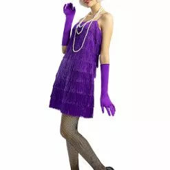 kulturer og traditioner Butik -kulturer og traditioner Butik 1920erne flapper kostume i violet 1