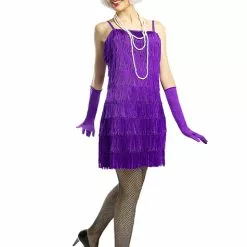 1920erne Flapper Kostume I Violet -kulturer og traditioner Butik 1920erne flapper kostume i violet 2
