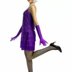 kulturer og traditioner Butik 35 1920erne Flapper Kostume I Violet