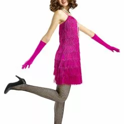 1920ernes Flapper Kostume I Lyserød -kulturer og traditioner Butik 1920ernes flapper kostume i lyserod 2