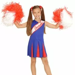 Blåt Cheerleaderkostume Til Piger
