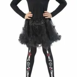 Catrina Strømpebukser Med Dødningehoveder Til Piger