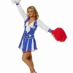 Cheerleader Kostume Blåt Til Kvinder