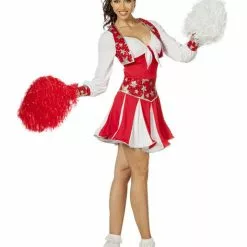 Cheerleader Kostume Rødt Skindende Til Kvinder -kulturer og traditioner Butik cheerleader kostume rodt skindende til kvinder 2