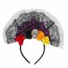 Day Of The Dead Hårbånd Med Slør Til Kvinder -kulturer og traditioner Butik de dodes dag harband med slor til kvinder