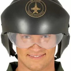 Grøn Kriger Pilot Hjelm Til Voksne