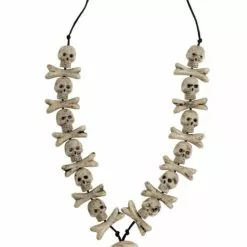 Halskæde Med Dødningehoved Og Knogler