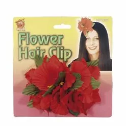 Hårklemme Med Rød Hawaiiblomst -kulturer og traditioner Butik harklemme med rod hawaiiblomst 1