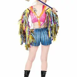 Harley Quinn Kostume Med Kvaster Plusstørrelse - Birds Of Prey -kulturer og traditioner Butik harley quinn kostume med kvaster plusstorrelse birds of prey 2