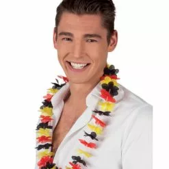 Hawaiihalskæde I Rød, Gul Og Sort -kulturer og traditioner Butik hawaiihalskde i rod gul og sort 1