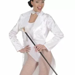 Hvid Stribet Jakke Til Kvinder