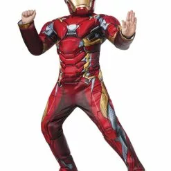 Iron Man Deluxe Kostume Til Drenge - The Avengers