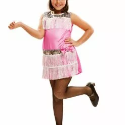 Lyserøt Charlestonkostume Til Piger