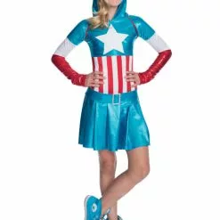 Marvel Captain America Kjole Kostume Til Piger