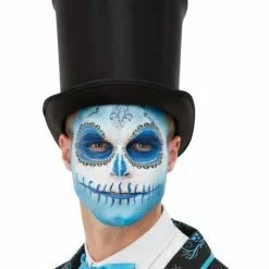 Dia De Los Muertos Makeup Sæt Til Mænd I Blå