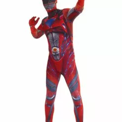 Morphsuit Rød Power Ranger Movie Kostume Til Voksne -kulturer og traditioner Butik morphsuit rod power ranger movie kostume til voksne 1