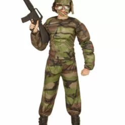 Muskuløst Soldaterkostume Til Drenge