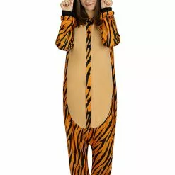 Onesie Tiger Kostume Til Voksne -kulturer og traditioner Butik onesie tiger kostume til voksne 3