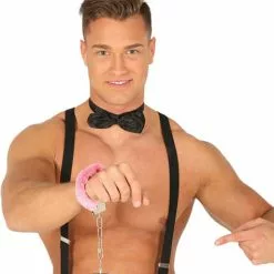 Pink Velor Politi Håndjern Til Voksne