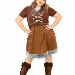 Viking Plus Size Kostume Til Kvinder -kulturer og traditioner Butik plusstorrelse viking kostume til kvinder 1