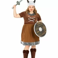 Viking Plus Size Kostume Til Kvinder -kulturer og traditioner Butik plusstorrelse viking kostume til kvinder 4