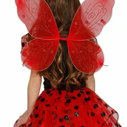 Røde Sommerfuglevinger Til Piger