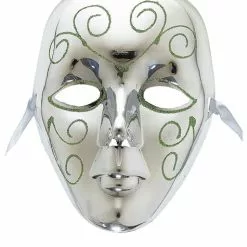 Sølvmaske Med Grønt Glitter