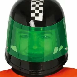 Sort Formel 1 Kører Hjelm Til Børn