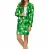 Suitmaster St. Patrick's Day Kløver Jakkesæt Til Kvinder -kulturer og traditioner Butik suitmaster st patricks day klover jakkest til kvinder